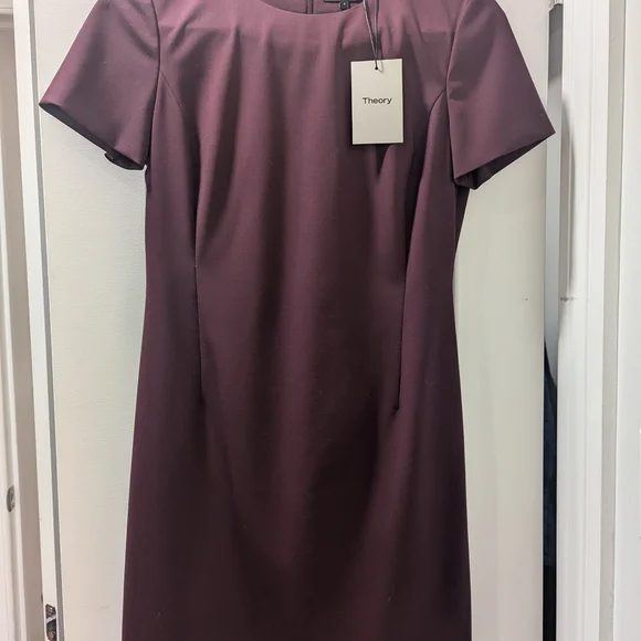 theory purple dress Theory Embroidered Purple Dress